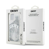 DKNY Liquid Glitter Big Logo-kasse til iPhone 15 / 14 / 13 - hvid