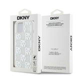 DKNY Liquid Glitter Multilogo fodtøj til iPhone 15 / 14 / 13 - hvid