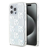 DKNY Liquid Glitter Multilogo-kasse til iPhone 15 Pro Max - hvid