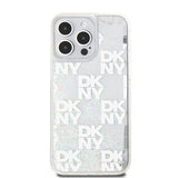 DKNY Liquid Glitter Multilogo-kasse til iPhone 15 Pro Max - hvid