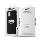 DKNY Liquid Silicone White Printed Logo MagSafe Case til iPhone 11/Xr - sort