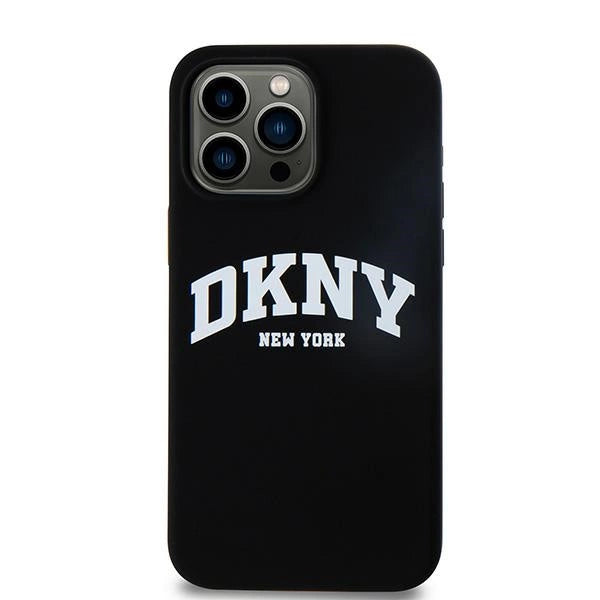DKNY Liquid Silicone White Printed Logo MagSafe iPhone 13 Pro Max Case - sort