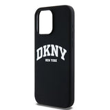 DKNY Liquid Silicone White Printed Logo MagSafe iPhone 13 Pro Max Case - sort