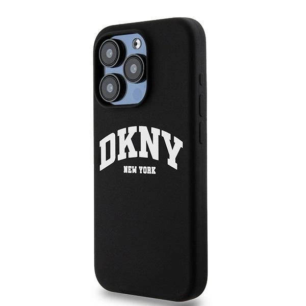 DKNY Liquid Silicone White Printed Logo MagSafe iPhone 14 Pro Case - sort