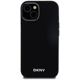 DKNY Liquid Silicone Small Metal Logo MagSafe Case til iPhone 14/15/13 - sort