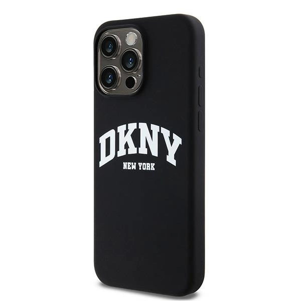 DKNY Liquid Silicone White Printed Logo MagSafe iPhone 14 Pro Max Case - sort