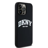 DKNY Liquid Silicone White Printed Logo MagSafe iPhone 14 Pro Max Case - sort