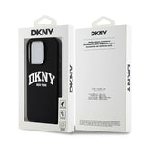 DKNY Liquid Silicone White Printed Logo MagSafe iPhone 15 Pro Case - sort
