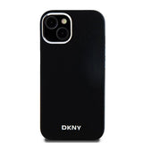DKNY Liquid Silicone Small Metal Logo MagSafe Case til iPhone 15 Plus / 14 Plus - sort