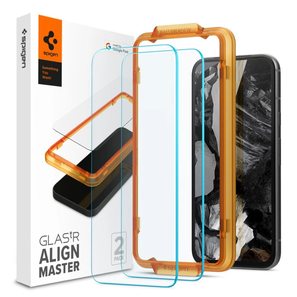 Spigen ALM Glas.tR hærdet glas til Google Pixel 8A - 2 stk.