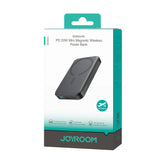 Powerbank Joyroom JR-W020 Mini 5000mAh USB-A USB-C induktiv 20W - sort + USB-C / USB-C kabel