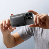Powerbank Joyroom JR-W020 Mini 5000mAh USB-A USB-C induktiv 20W - sort + USB-C / USB-C kabel