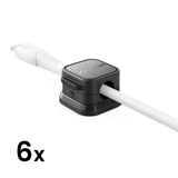 Joyroom JR-ZS368 magnetisk kabel organisator - sort (6 st.)
