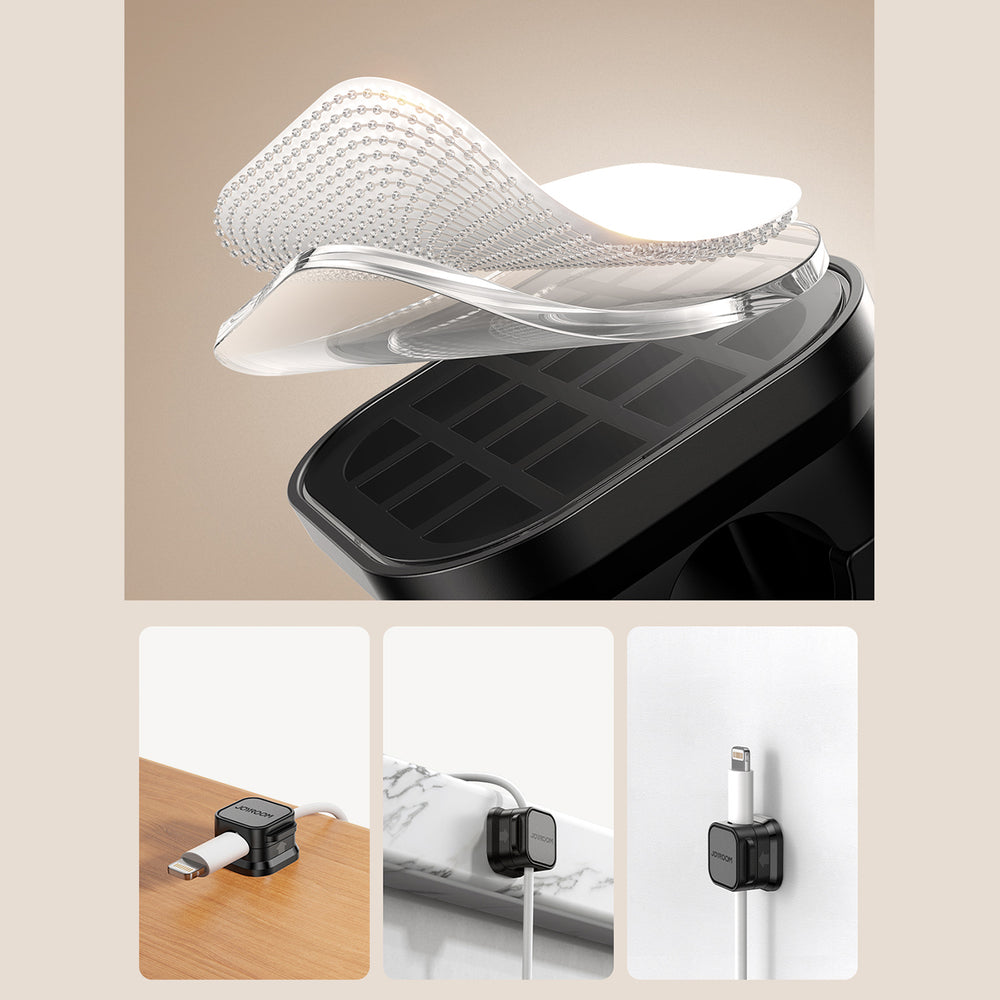 Joyroom JR-ZS368 magnetisk kabel organisator - sort (6 st.)