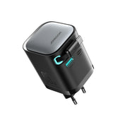 Joyroom JR-TCL02 65W USB-A USB-C GaN oplader med indbygget USB-C kabel - sort