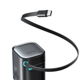 Joyroom JR-TCL02 65W USB-A USB-C GaN oplader med indbygget USB-C kabel - sort