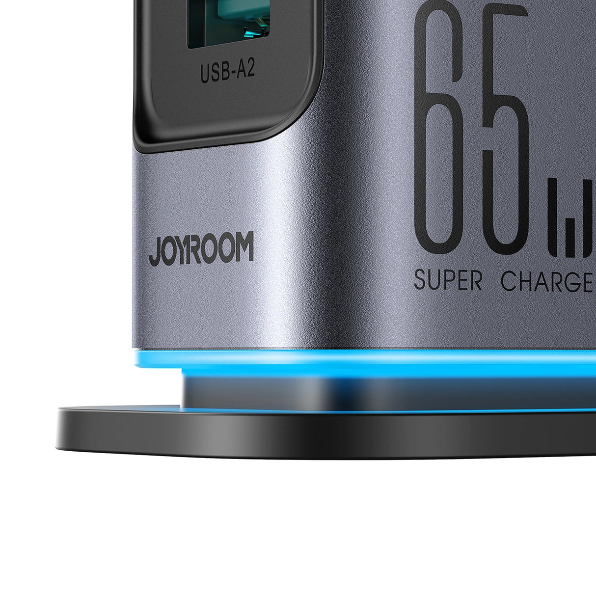 Joyroom JR-TCM02 multi-port GaN oplader 65W EU 4x USB-C 2x USB-A - mørkgrå