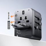 Joyroom JR-TCW01 Travel Adapter Universal 17W EU / US / UK / JP / AU / CN - sort