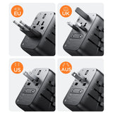 Joyroom JR-TCW02 65W Travel Adapter Universal EU / US / JP / AU / UK / CN - sort