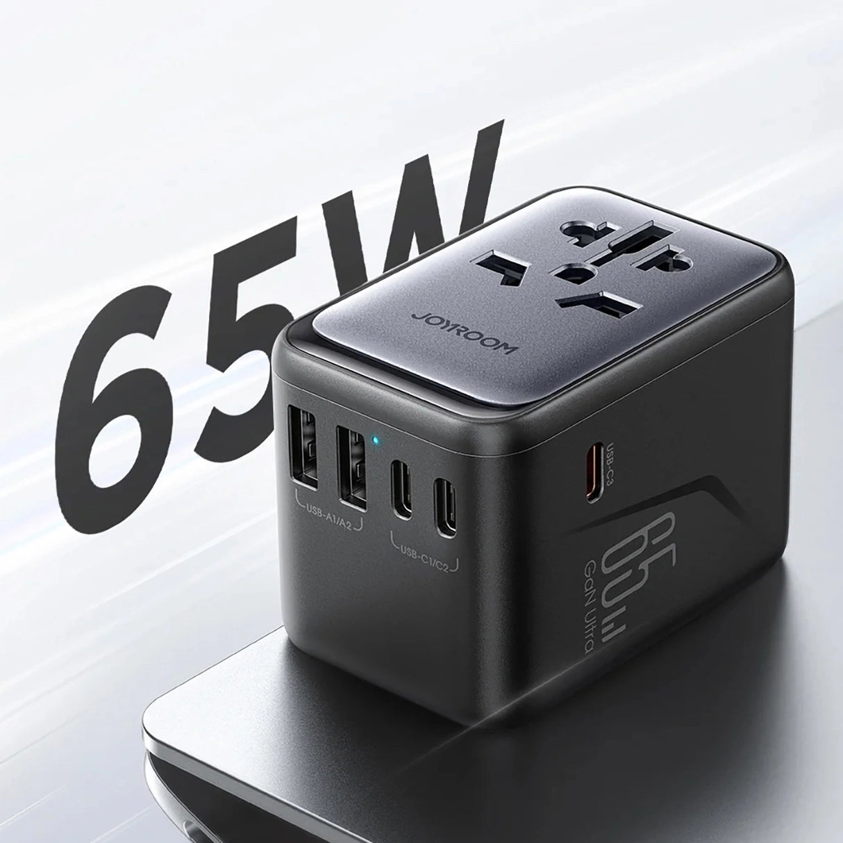 Joyroom JR-TCW02 65W Travel Adapter Universal EU / US / JP / AU / UK / CN - sort