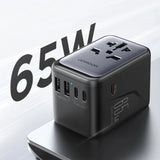 Joyroom JR-TCW02 65W Travel Adapter Universal EU / US / JP / AU / UK / CN - sort
