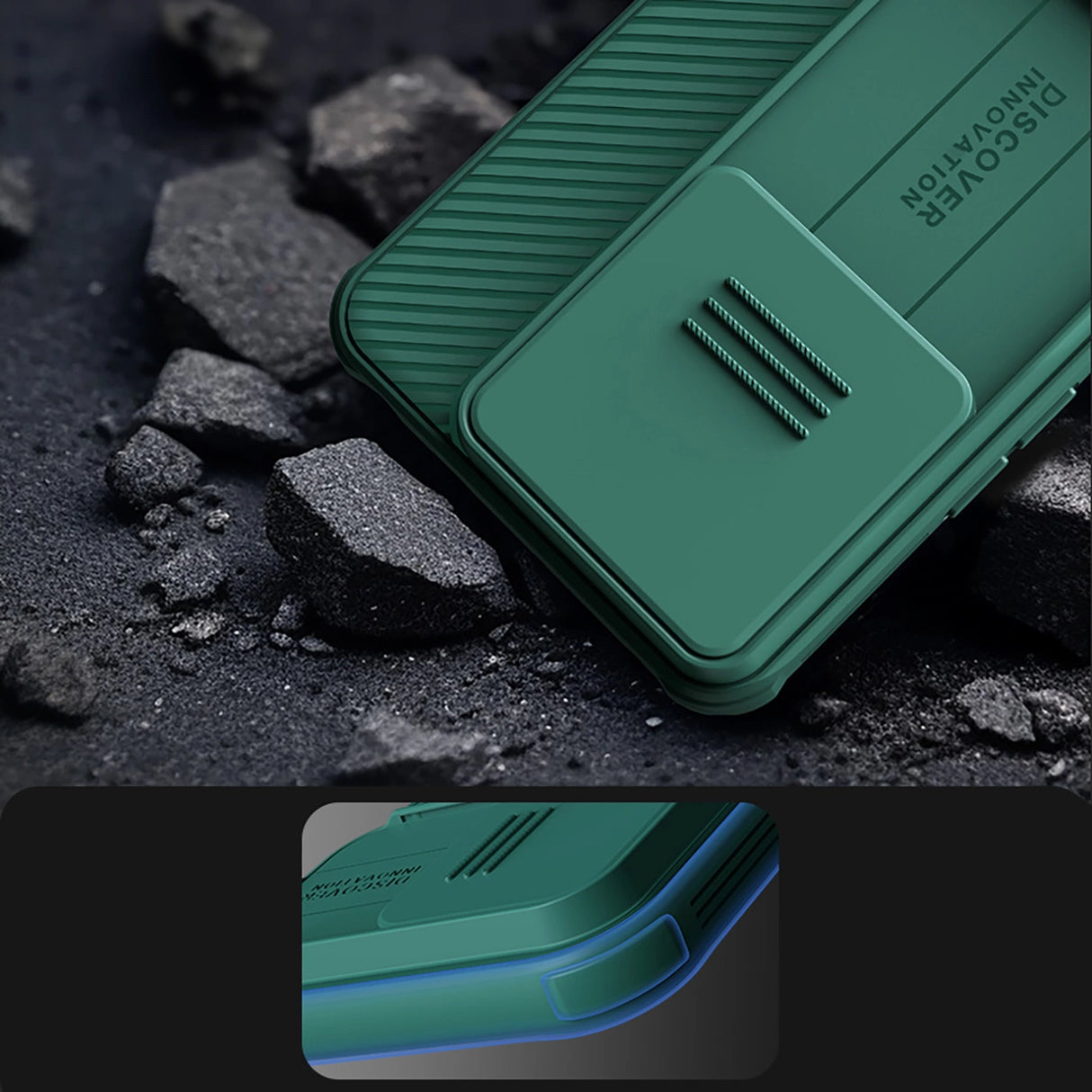 Nillkin CamShield Pro Case til Xiaomi Redmi Note 13 Pro 5G / Poco X6 5G - grøn