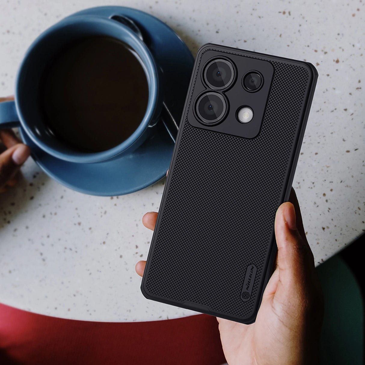 Nillkin Super Frosted Shield Pro Case til Xiaomi Redmi Note 13 Pro 4G / Poco X6 5G - sort