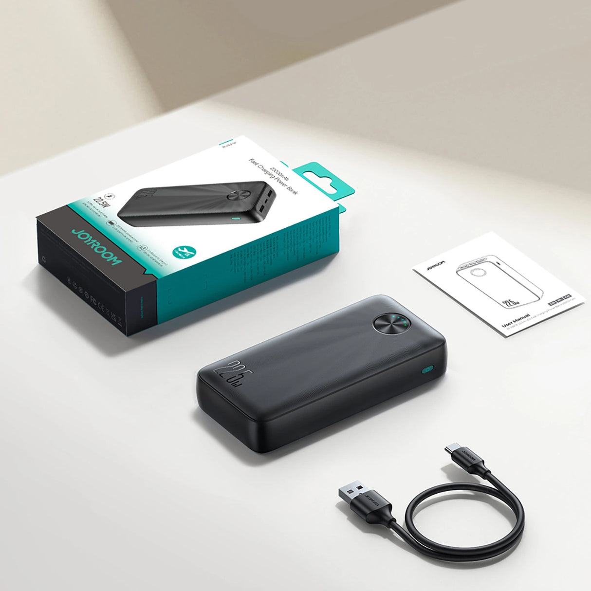 Powerbank Joyroom JR-PBF16 20000mAh USB-C USB-A 22.5W - sort