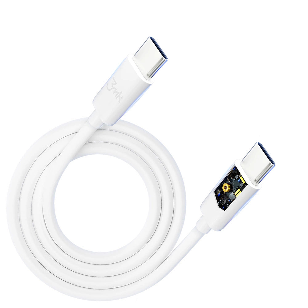 3mk Hyper Cable USB-C / USB-C 100W 2m - hvid
