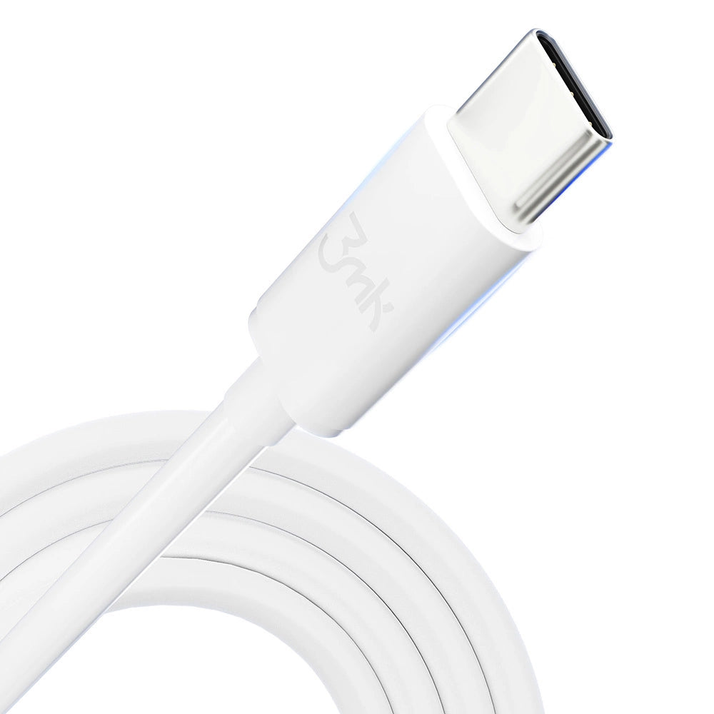 3mk Hyper Cable USB-C / USB-C 100W 2m - hvid