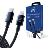 3mk Hyper Cable USB-C / Lightning 20W 1.2m - sort