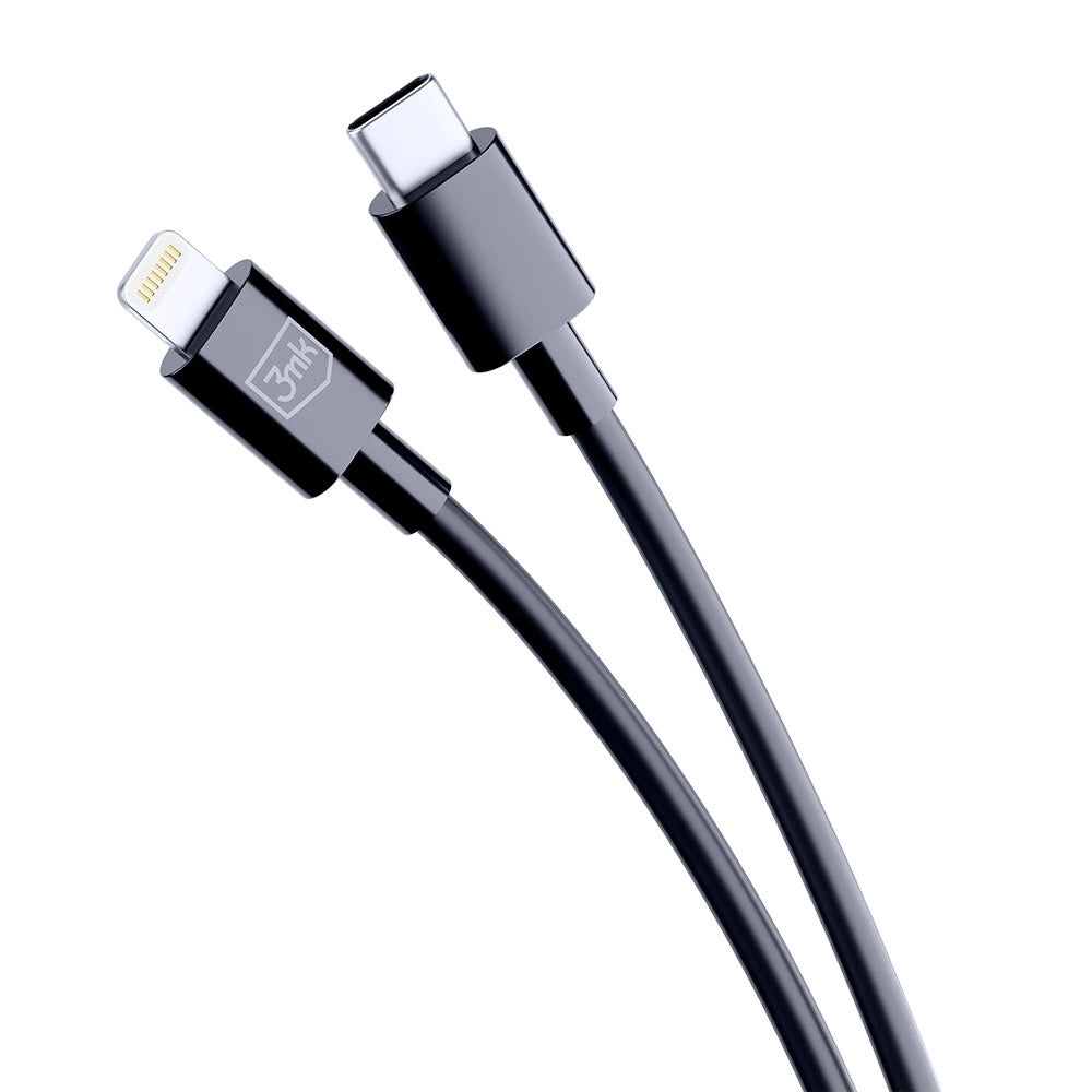 3mk Hyper Cable USB-C / Lightning 20W 1.2m - sort