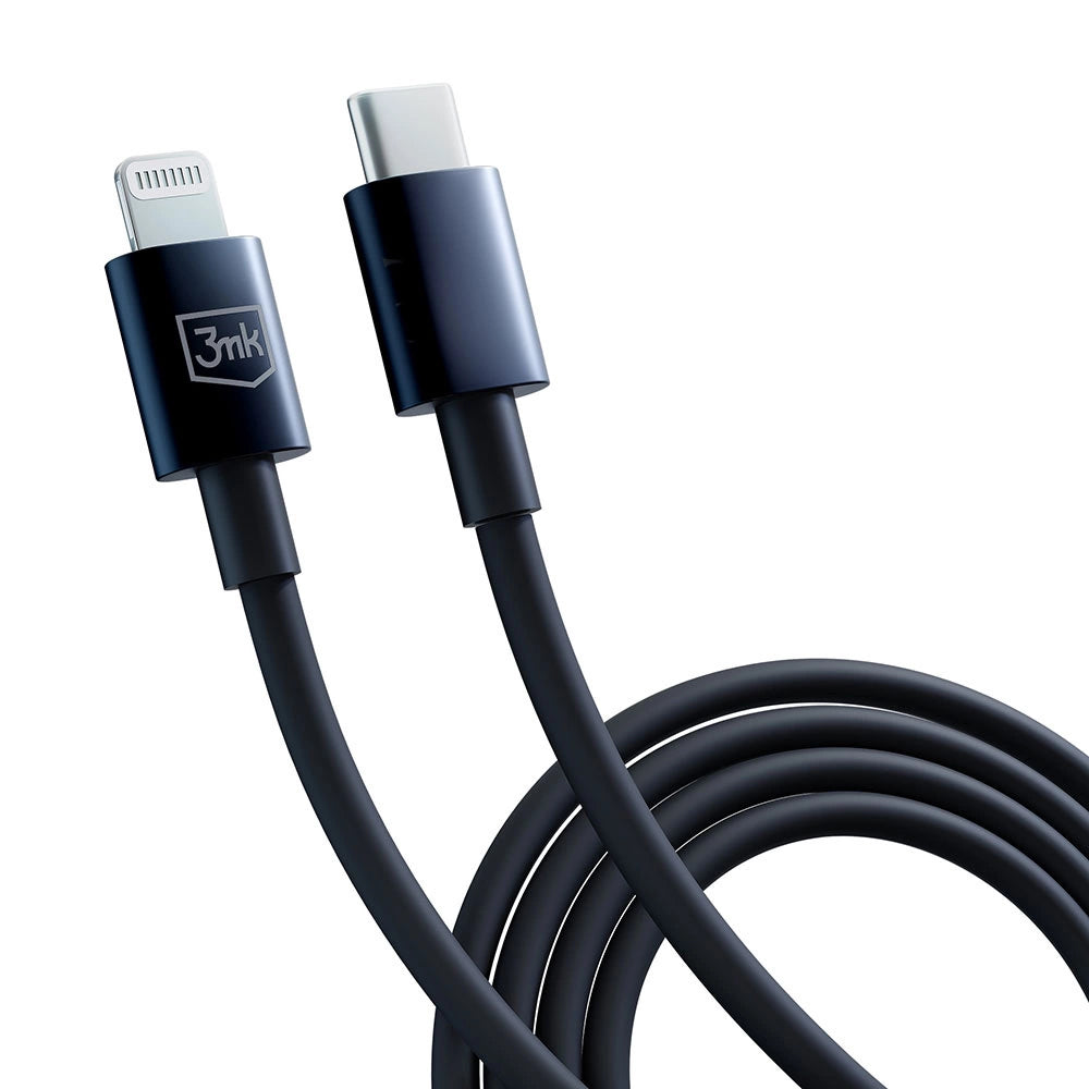 3mk Hyper Cable USB-C / Lightning 20W 1.2m - sort