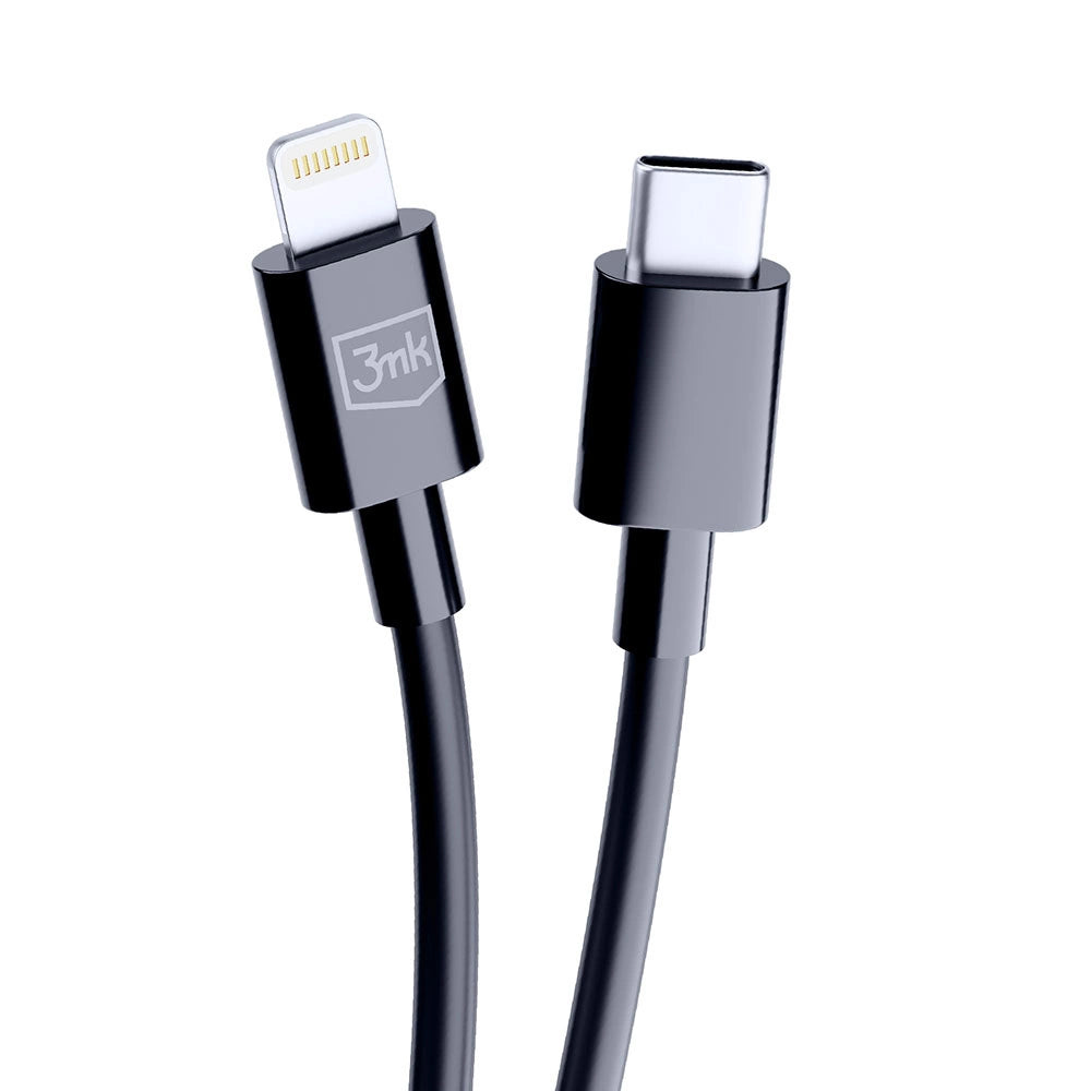 3mk Hyper Cable USB-C / Lightning 20W 1.2m - sort