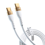 3mk Hyper Silicone Cable USB-C / USB-C 100W 2m - hvid