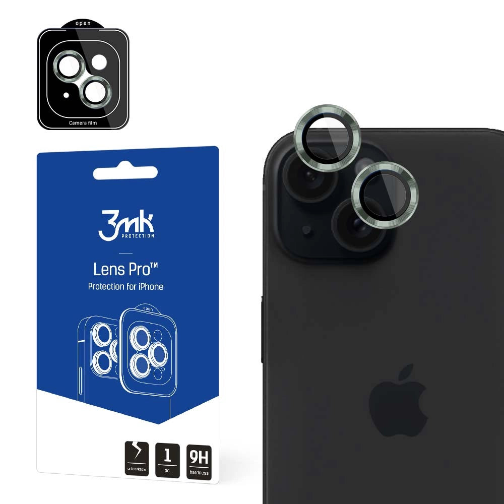 3mk Lens Protection Pro kamera cover til iPhone 15 - grøn