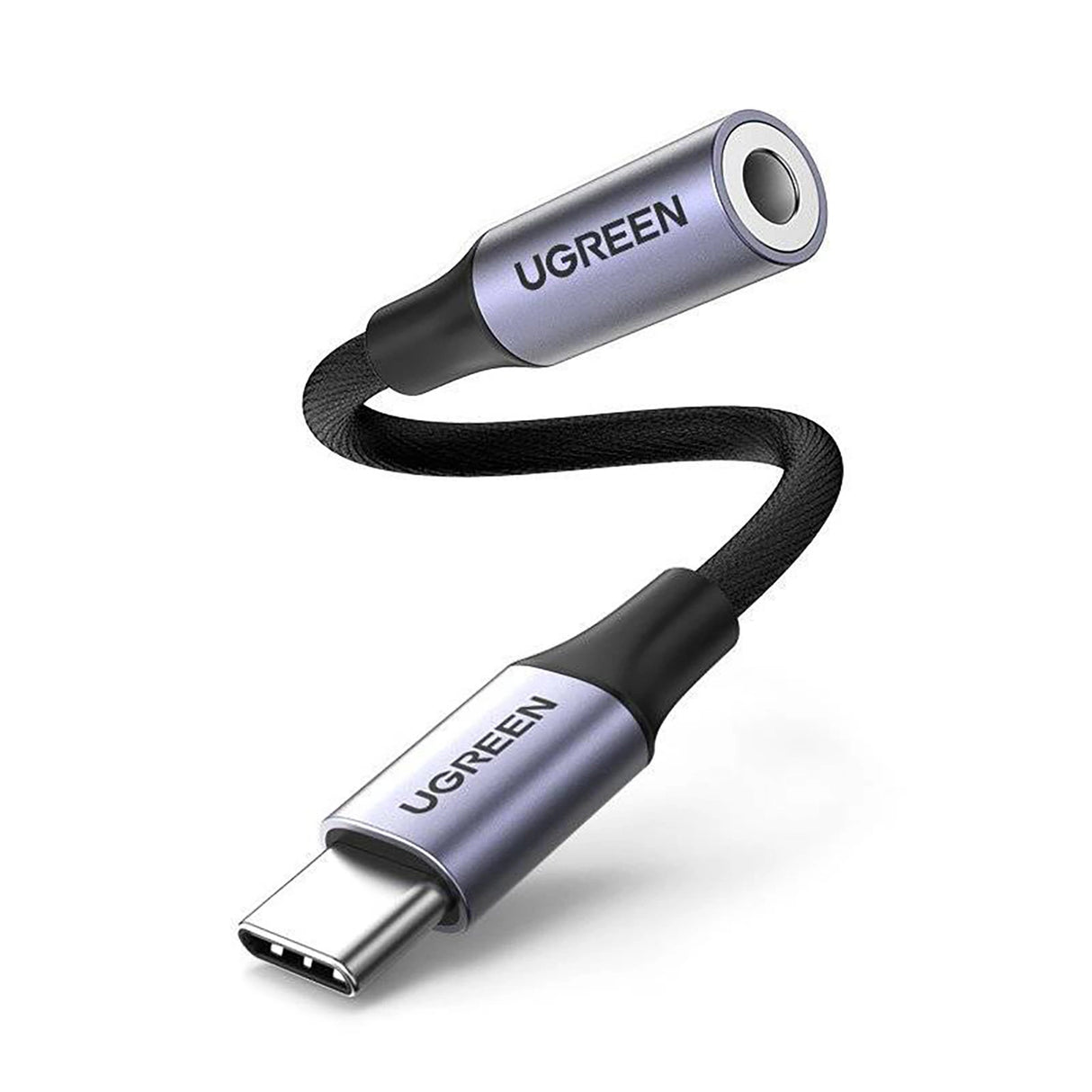 Ugreen AV161 adapter til hovedtelefoner mini jack 3,5 mm (kvindelig) / USB-C (mandlig) 10 cm - grå