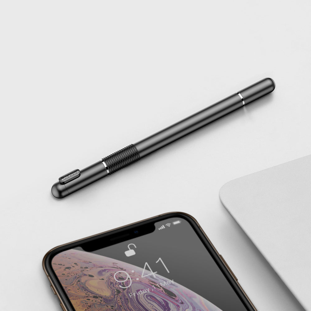 Baseus Golden Cudgel ACPCL-01 dobbeltsidet stylus til tabletter, telefoner med gelpen - sort