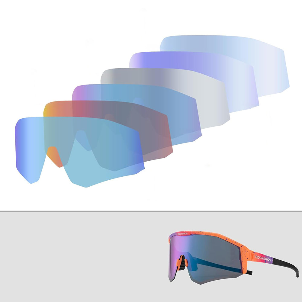 Rockbros SP297 polariserende cykelbriller - lilla