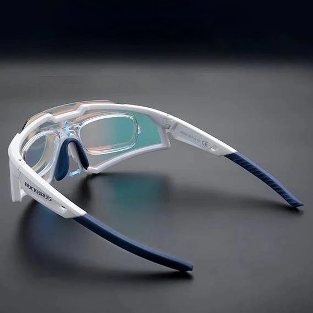 Rockbros SP297 polariserende cykelbriller - hvid