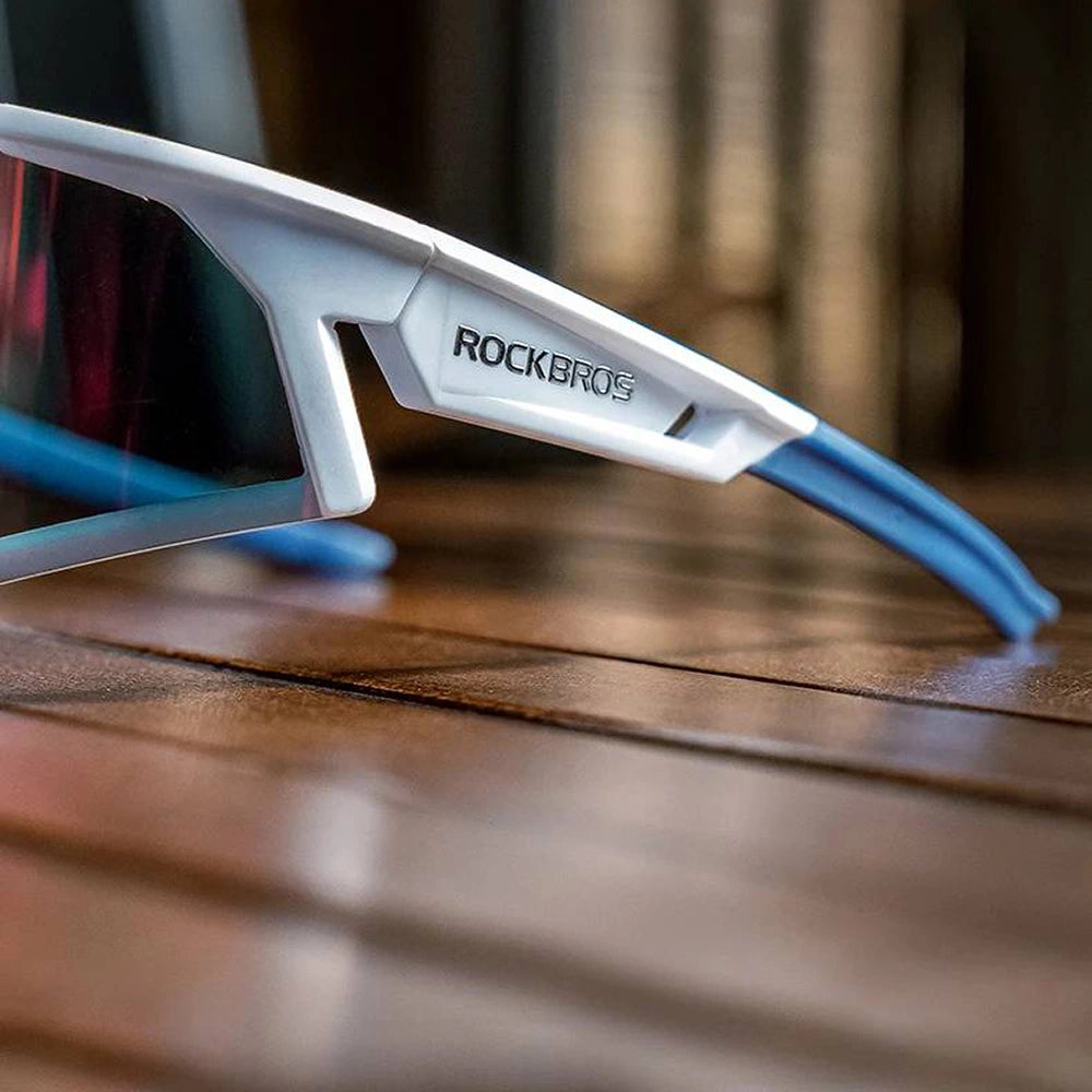 Rockbros SP297 polariserende cykelbriller - hvid