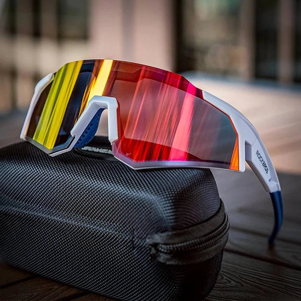 Rockbros SP297 polariserende cykelbriller - hvid
