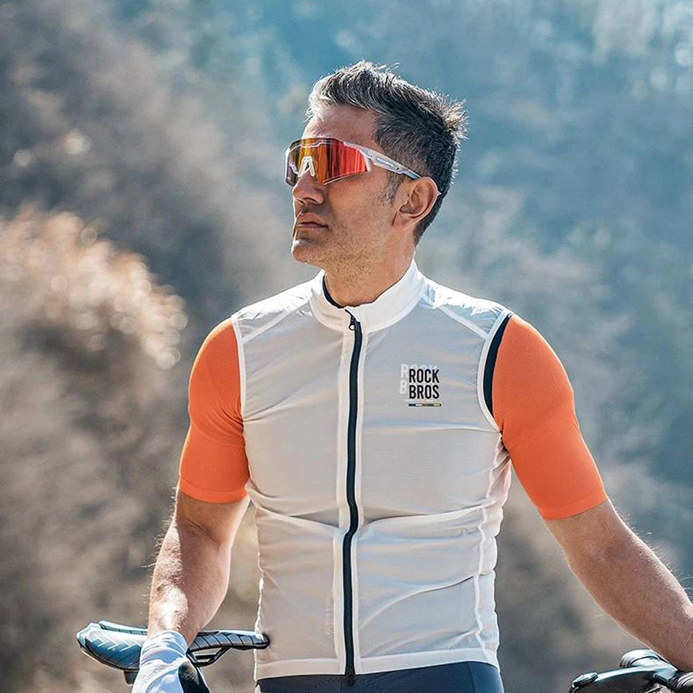Rockbros SP297 polariserende cykelbriller - hvid