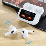 Dudao U19 in-ear TWS trådløse Bluetooth 5.3 hovedtelefoner med LED-skærm - hvid