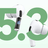 Dudao U19 in-ear TWS trådløse Bluetooth 5.3 hovedtelefoner med LED-skærm - hvid