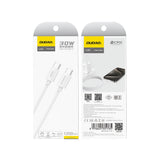 Dudao L4C USB-C / USB-C 30W 2m Kabel - Hvid