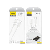 Dudao L4C USB-C / USB-C 30W 2m Kabel - Hvid