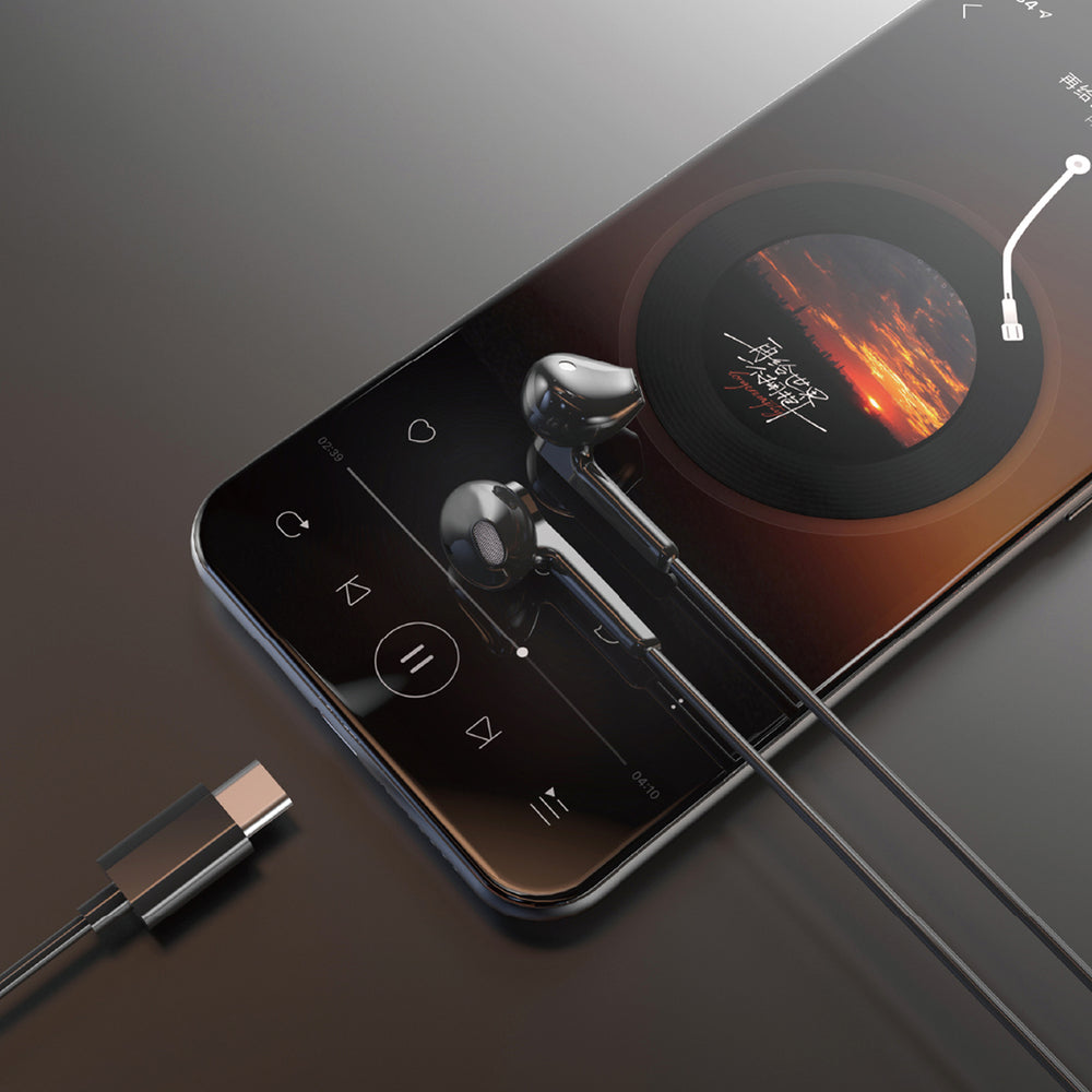 Dudao X3C In-Ear Wired USB-C Headphones 1.2m - sort