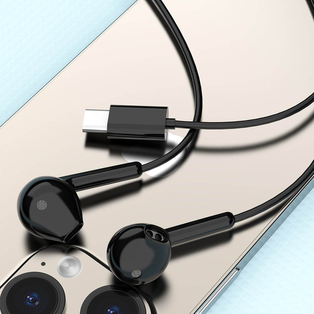 Dudao X3C In-Ear Wired USB-C Headphones 1.2m - sort