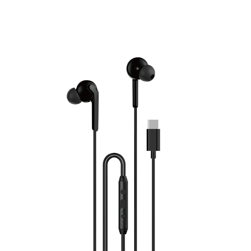 Dudao X3C+ Wired USB-C In-Ear Headphones 1.2m - sort